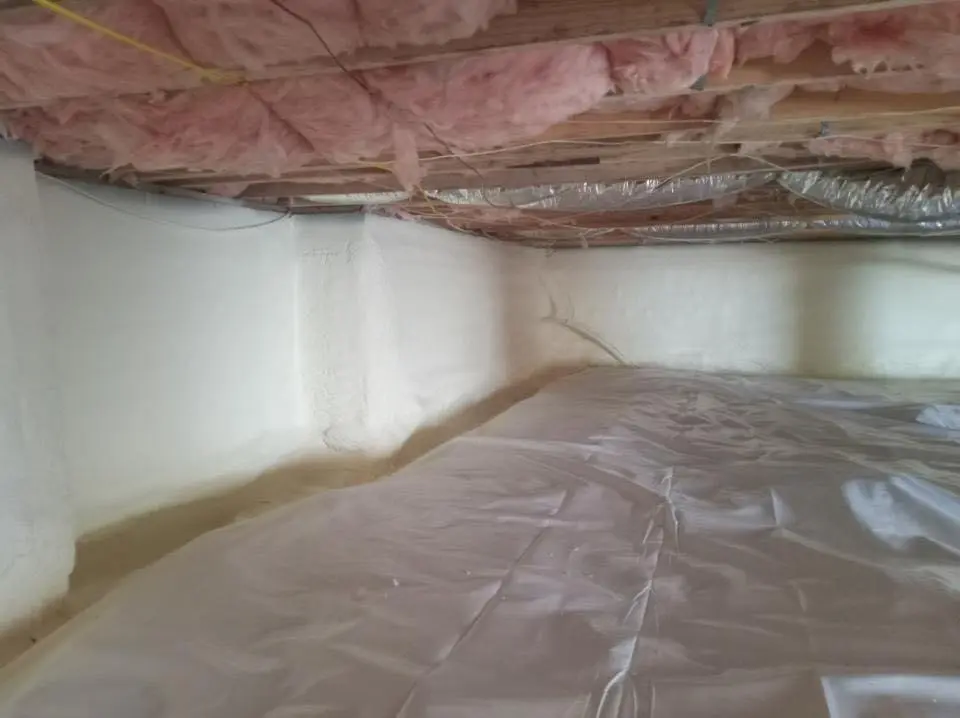 Crawl space encapsulation with closed-cell spray foam for Attic Insulation in Rock Hill